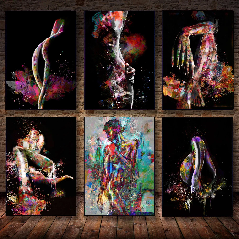 Fantasy Sexy Graffiti Nude Women Body Diamond Mosaic Cross Stitch Kit Diamond Painting Picture Of Rhinestones Embroidery Sale