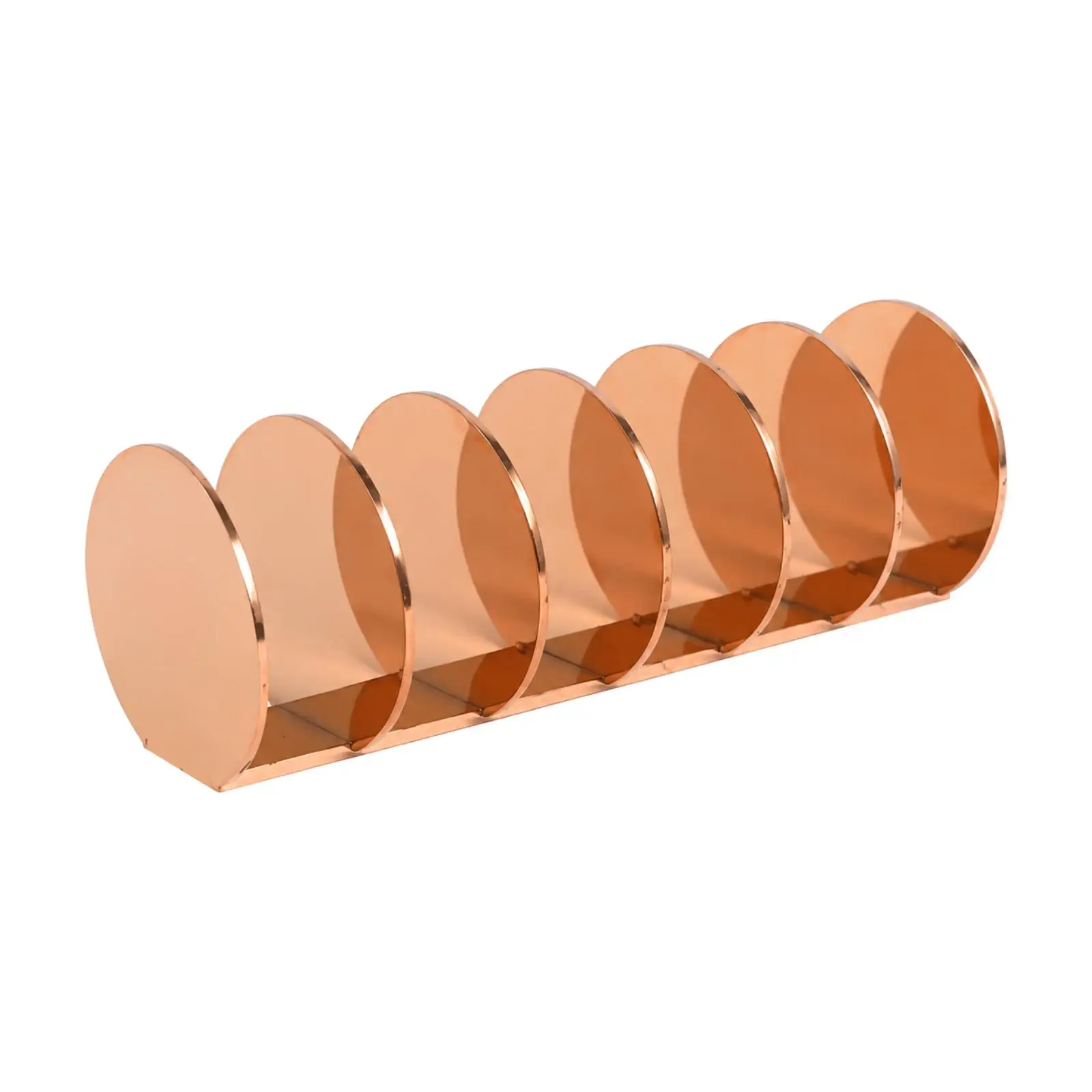 Freestanding Tabletop Display Rack Reflective Display Rack with Circular Divider Panels Countertop for Retail Counters,