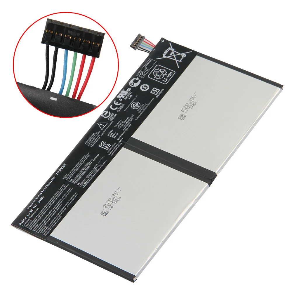 Replacement Battery C12N1320 For ASUS T100T T100TA T100TAF T100TAM Rechargeable Battery 7900mAh