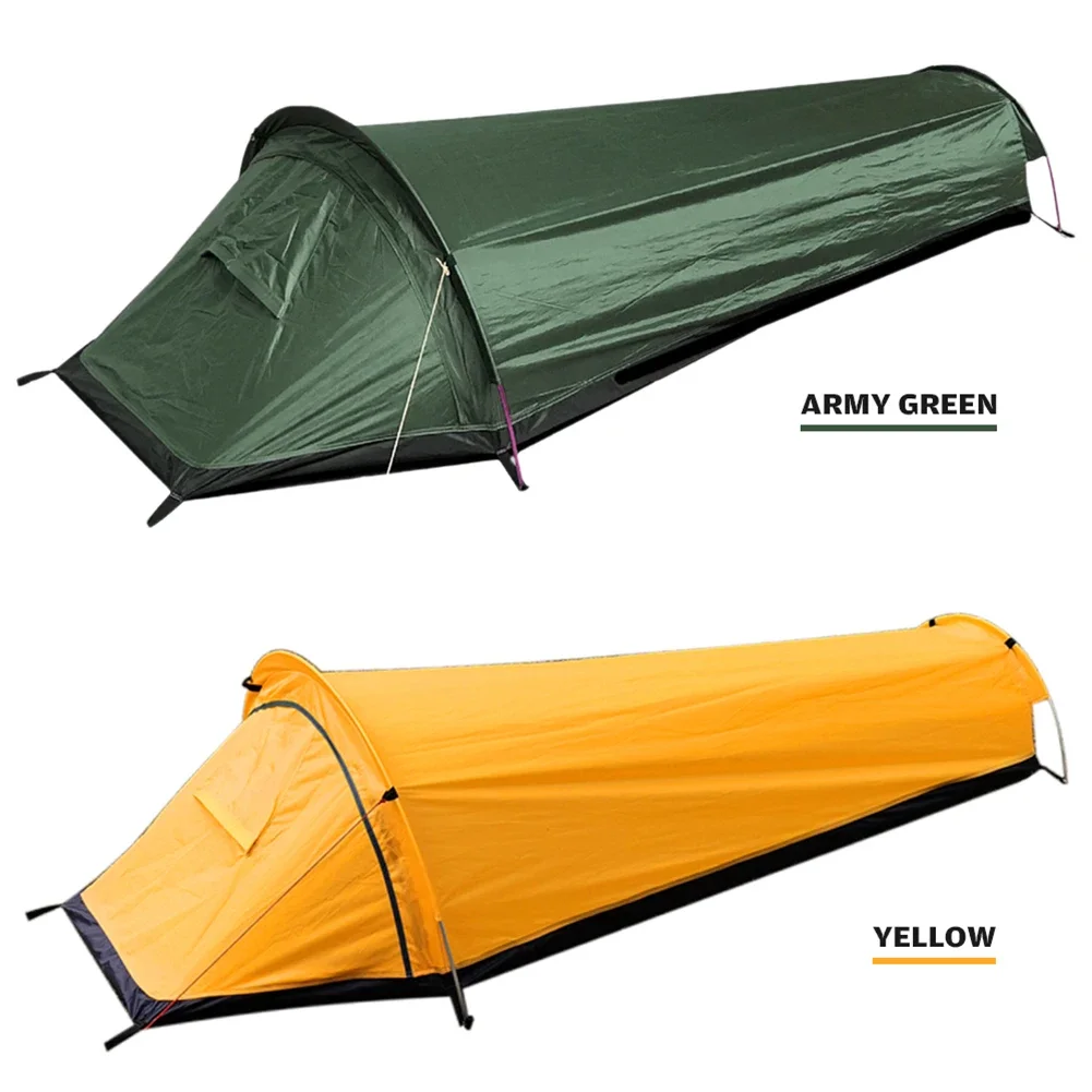 

Ultralight Camping Tent for Single Person Compact Outdoor Shelter with Waterproof Oxford Cloth and Breathable Mesh