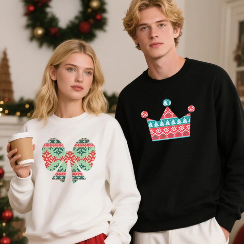 10 أوراق فينيل متماسكة على طراز عيد الميلاد مقاس 12 × 9.8 بوصة - سهلة القطع/الإزالة، مريح للكي، يعزز اهتزاز عيد الميلاد #4