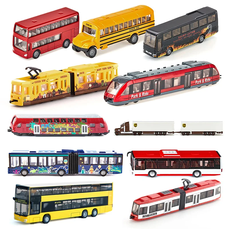 Original Germany SIKU Alloy Car Bus Train Tramcar Anime Action Figure Model Boy Toys Gift for Children Collection Ornament