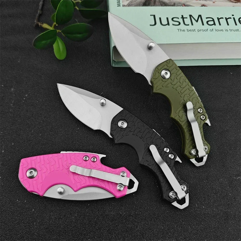 Multi-function KS 3800 Mini Folding Knife 8Cr13Mov Blade Nylon Fiberglass Handle Outdoor EDC Pocket Knife Bottle Opener