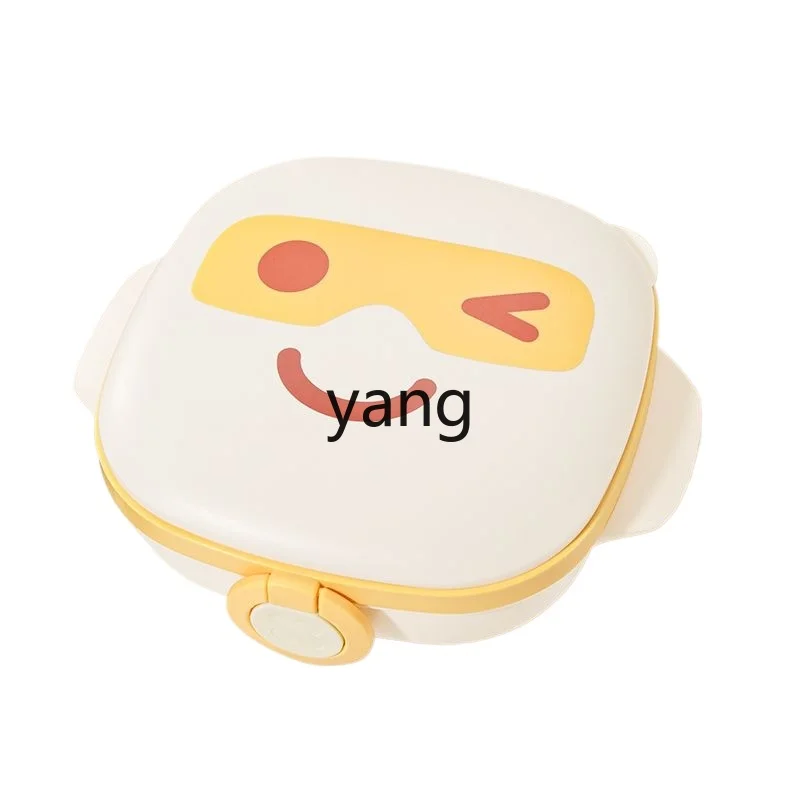 L'm'm Person Insulation Plate Baby Portable Children's Water Injection Compartment with Lid Solid Food Bowl