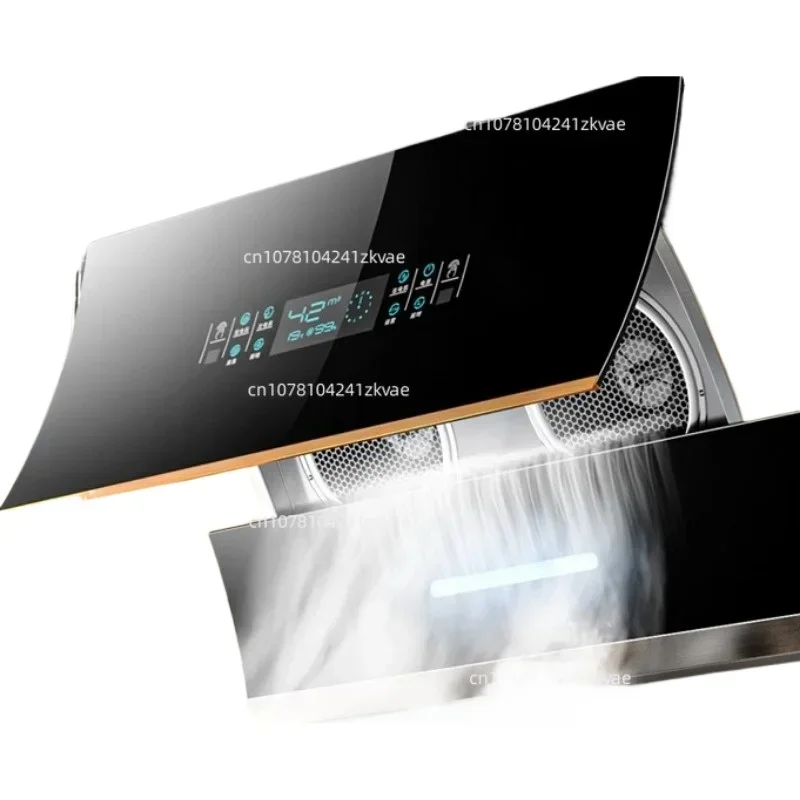 Campana extractora de cocina de 750mm con Motor Dual de limpieza automática integrada, Aspirante lateral