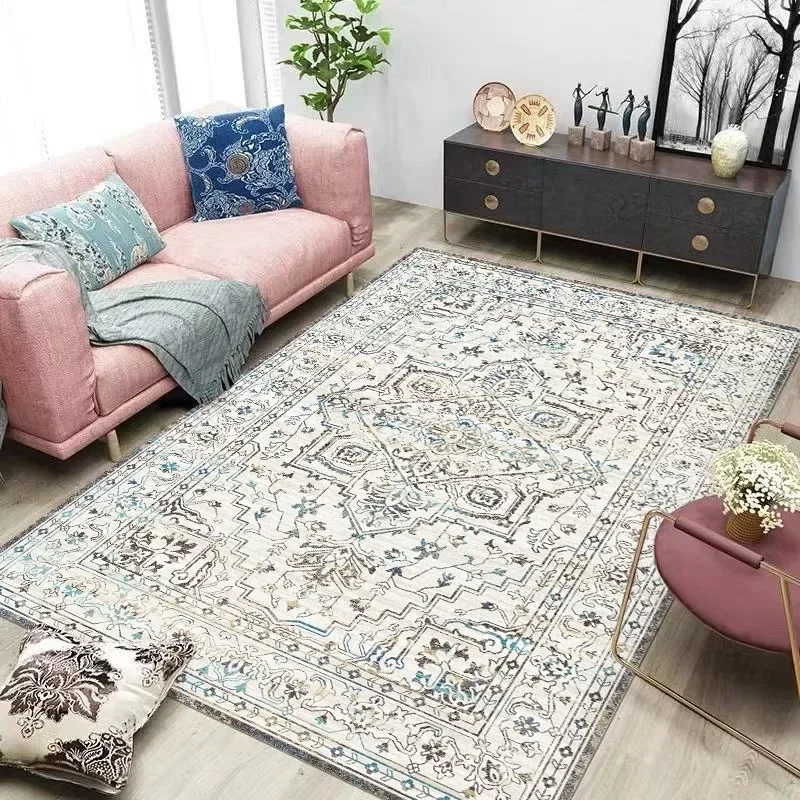 Bohemian Living Room Carpets Home Decor Luxury Mosphere Retro Exotic Modern Minimalism Large Area Soft Bedroom Polyester Rugs