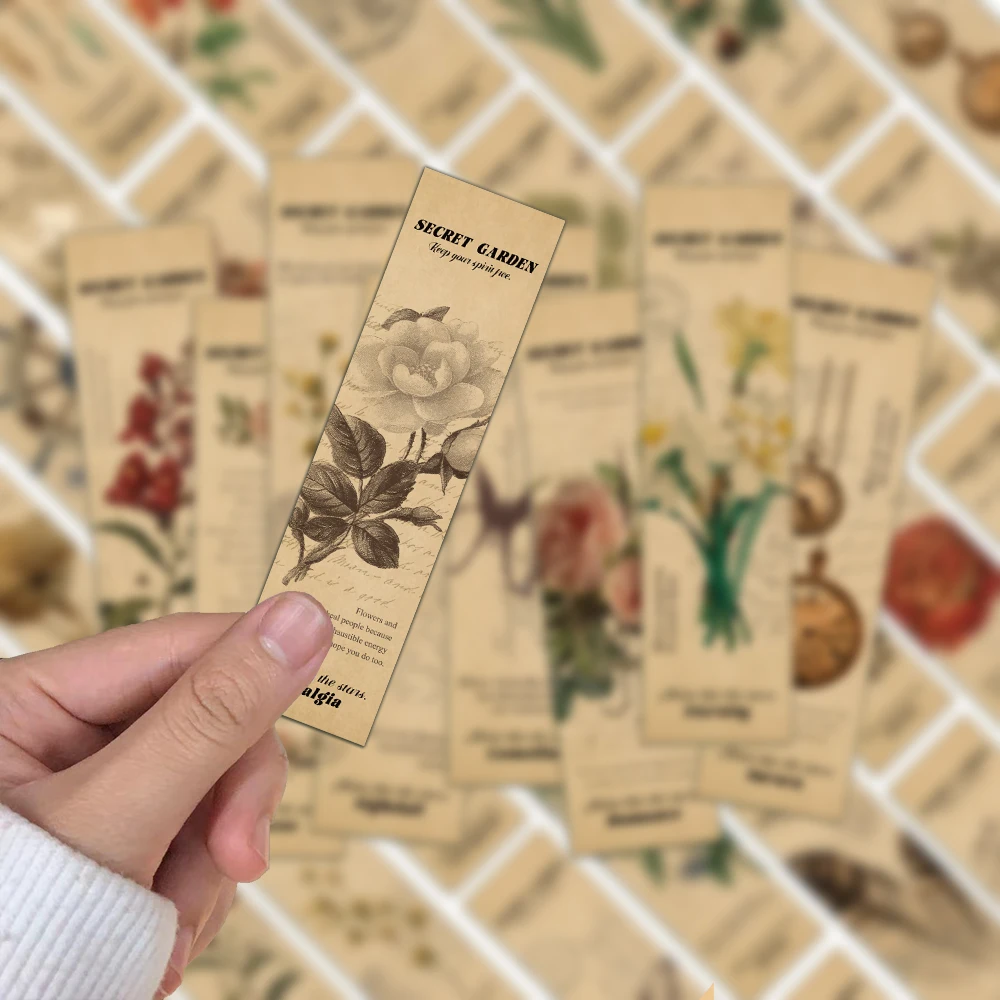 30PCS Creative Chinese Style Nostalgic Paper Bookmarks Exquisite Classical Creative Gifts Minimally Marked Bookmarks