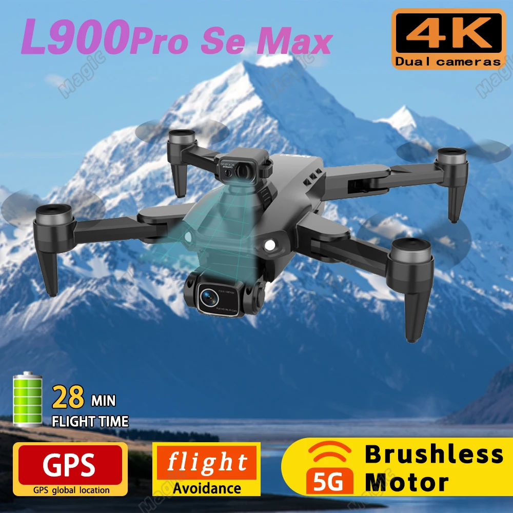 L900 Pro SE MAX Drone 4K HD Kamera do unikania przeszkód Drone Bezszczotkowy silnik Zdalne sterowanie Quadcopter Mini Drone