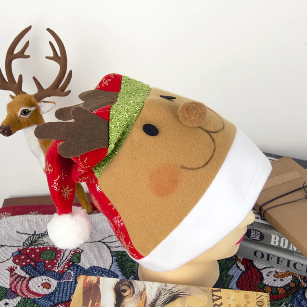 

4 Pcs Santa Hat Decorative Christmas Hats Flannelette Cosplay Clothes Party Supplies