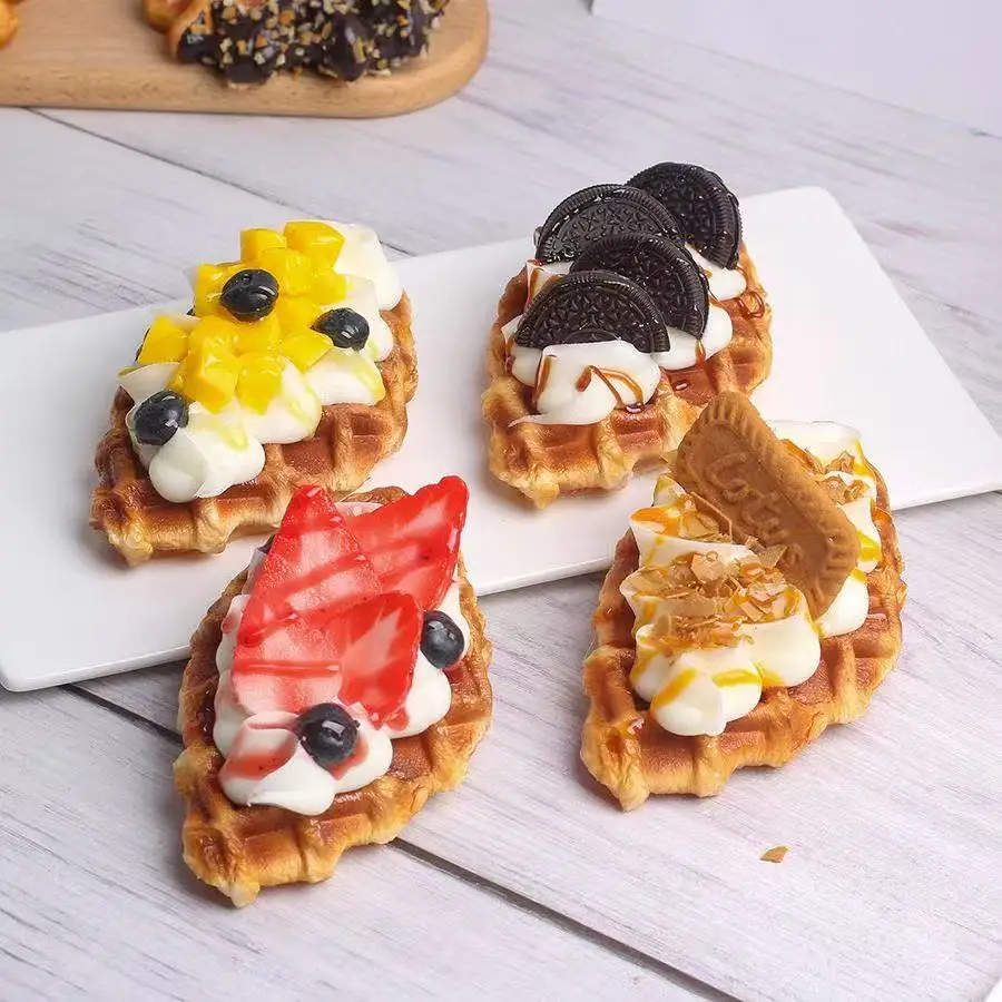 Künstliche Herstellung Waffel Dessert Hochzeit Party Dekoration Kuchen Dekoration Fotografie Professionelle Simulation Kuchen Modell