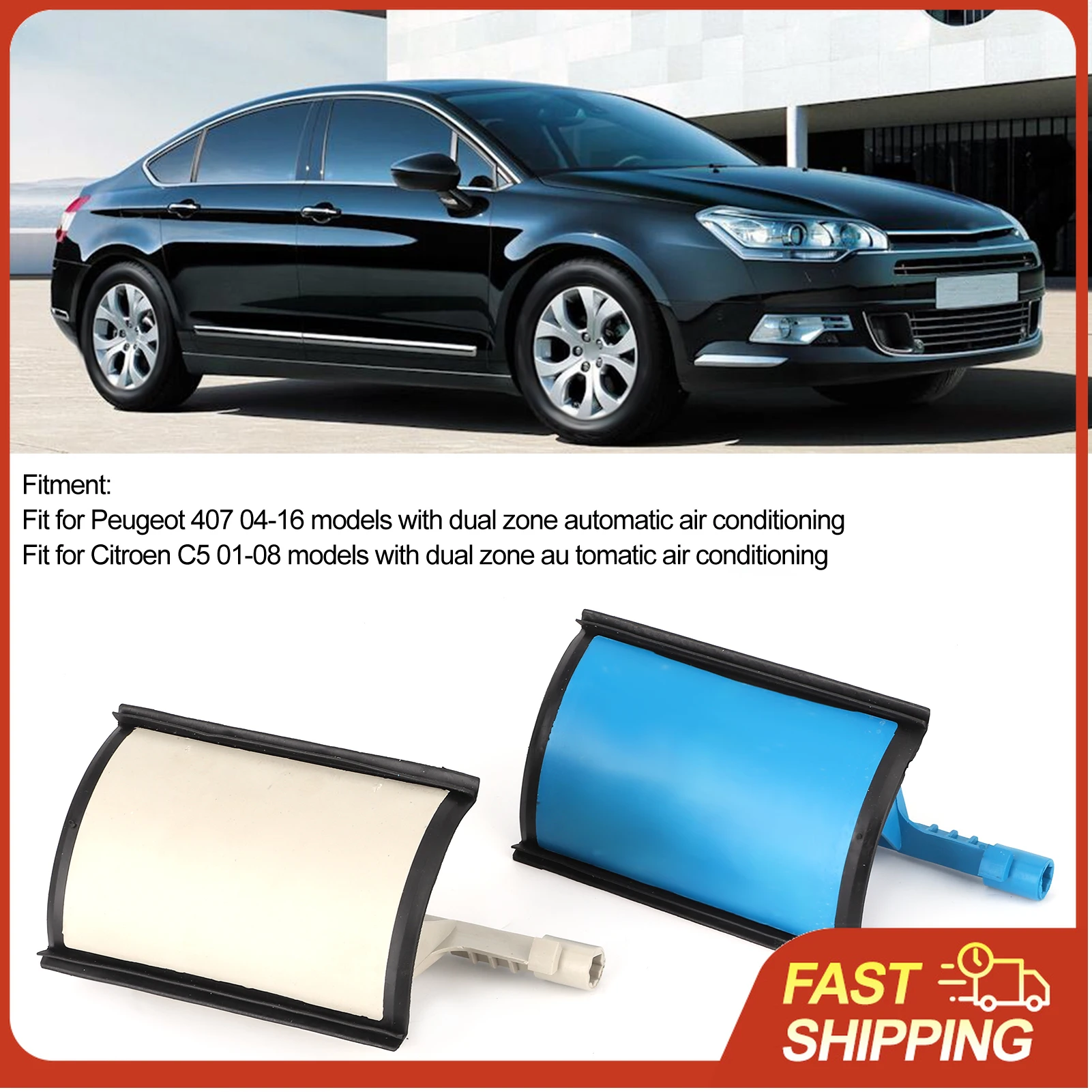 

Ремкомплект заслонки отопителя с двумя зонами кондиционирования воздуха и губкой 6480E3, подходит для Peugeot 407 2004-2016 гг.