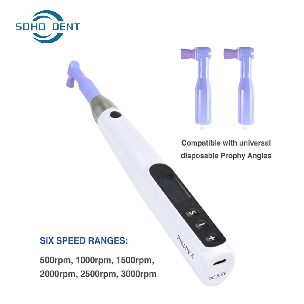 Wireless Dental Electric Polishing Motor Straight Handpiece Digital Display Teeth Polishing Air Prophy Motor Dentistry Tools