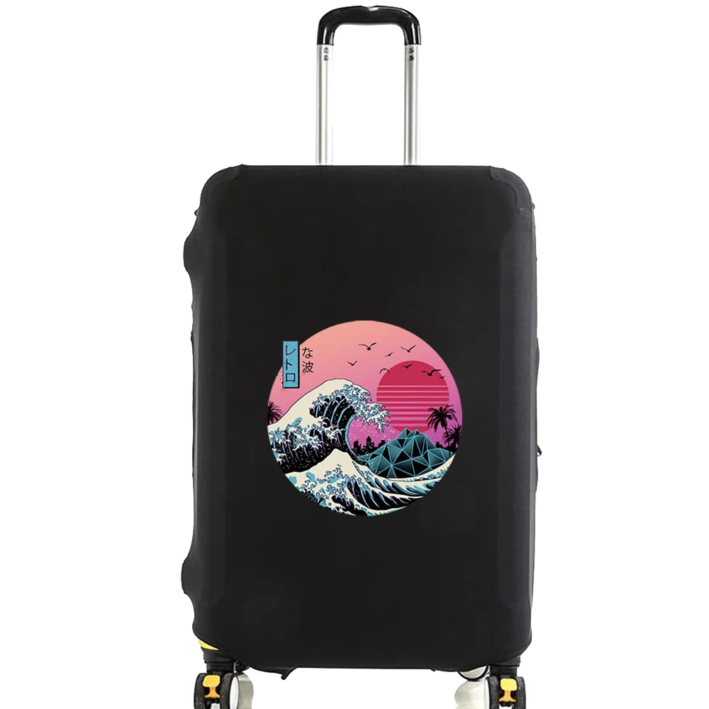 Unisex Bagagehoes Voor 18-32 Inch Fashion Wave Series Patroon Trolley Koffer Elastische Stofzakken Koffer Reisaccessoires