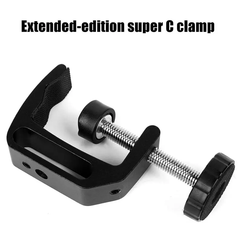 [NEW A09R!】 Adjustable Camera Clamp Mount With Double Ballhead For Monitor
