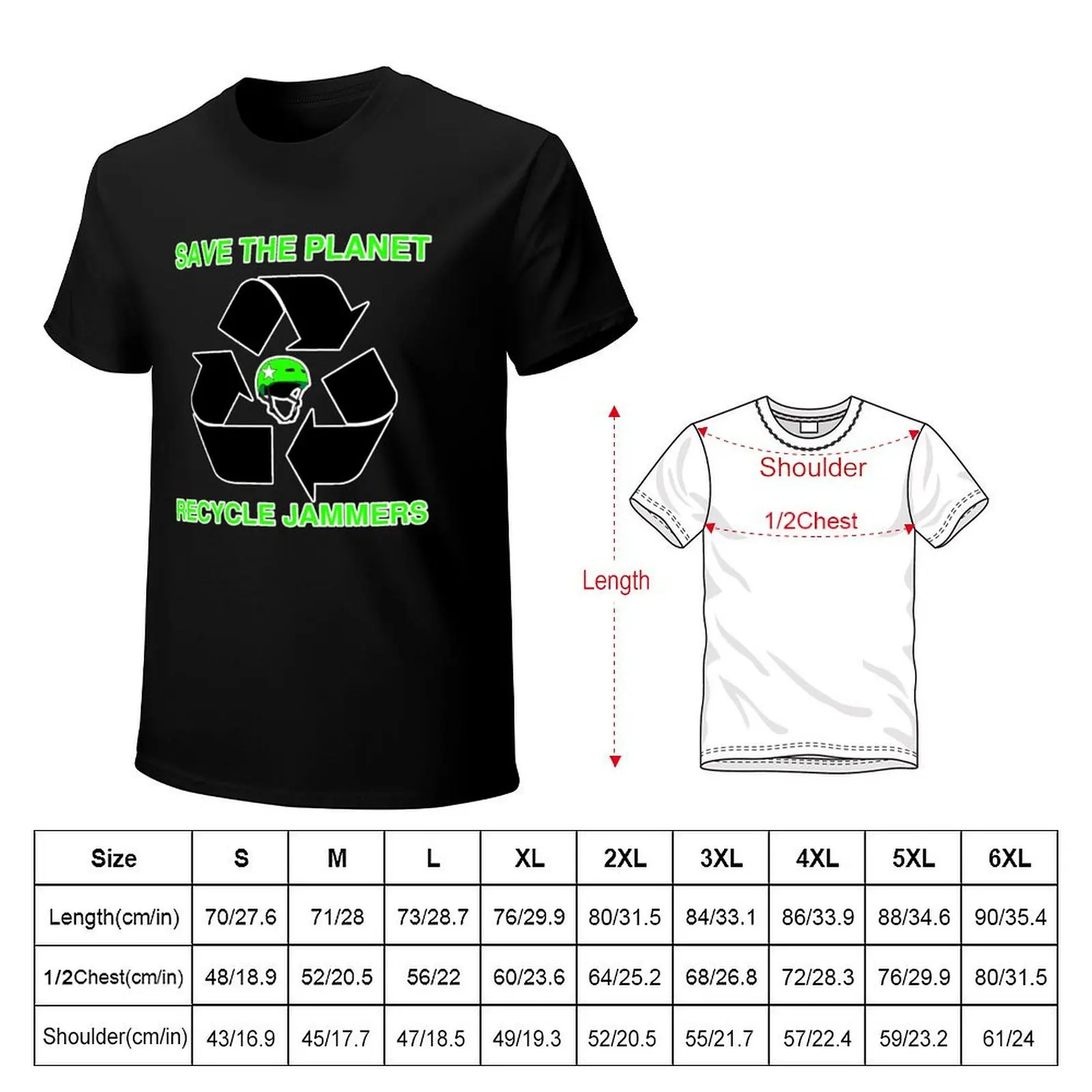 Save The Planet Recycle Jammers T-Shirt Vintage Style Printed Top