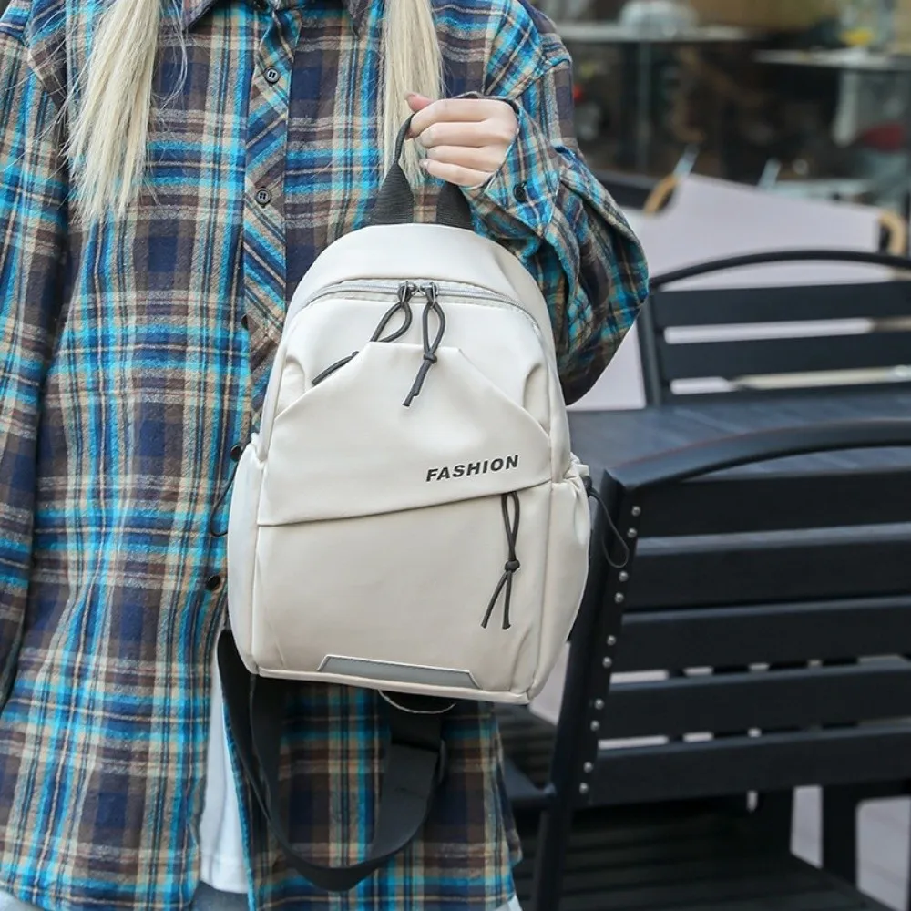 

Сплошной цвет, нейлоновая нагрудная сумка, большая вместительная многофункциональная сумка через плечо, регулируемая сумка через плечо в корейском стиле