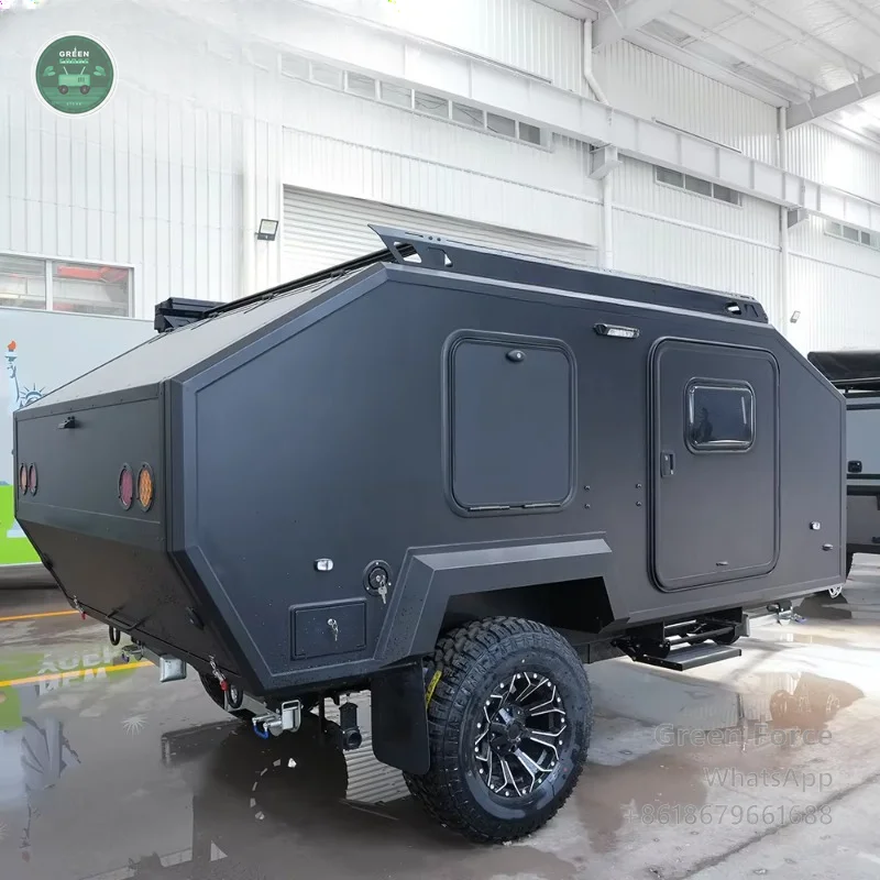 Premium 4-Berth Off-Road RV Trailer With Slide-Out Stainless Kitchen Elevated Chassis And All-Season Waterproofing