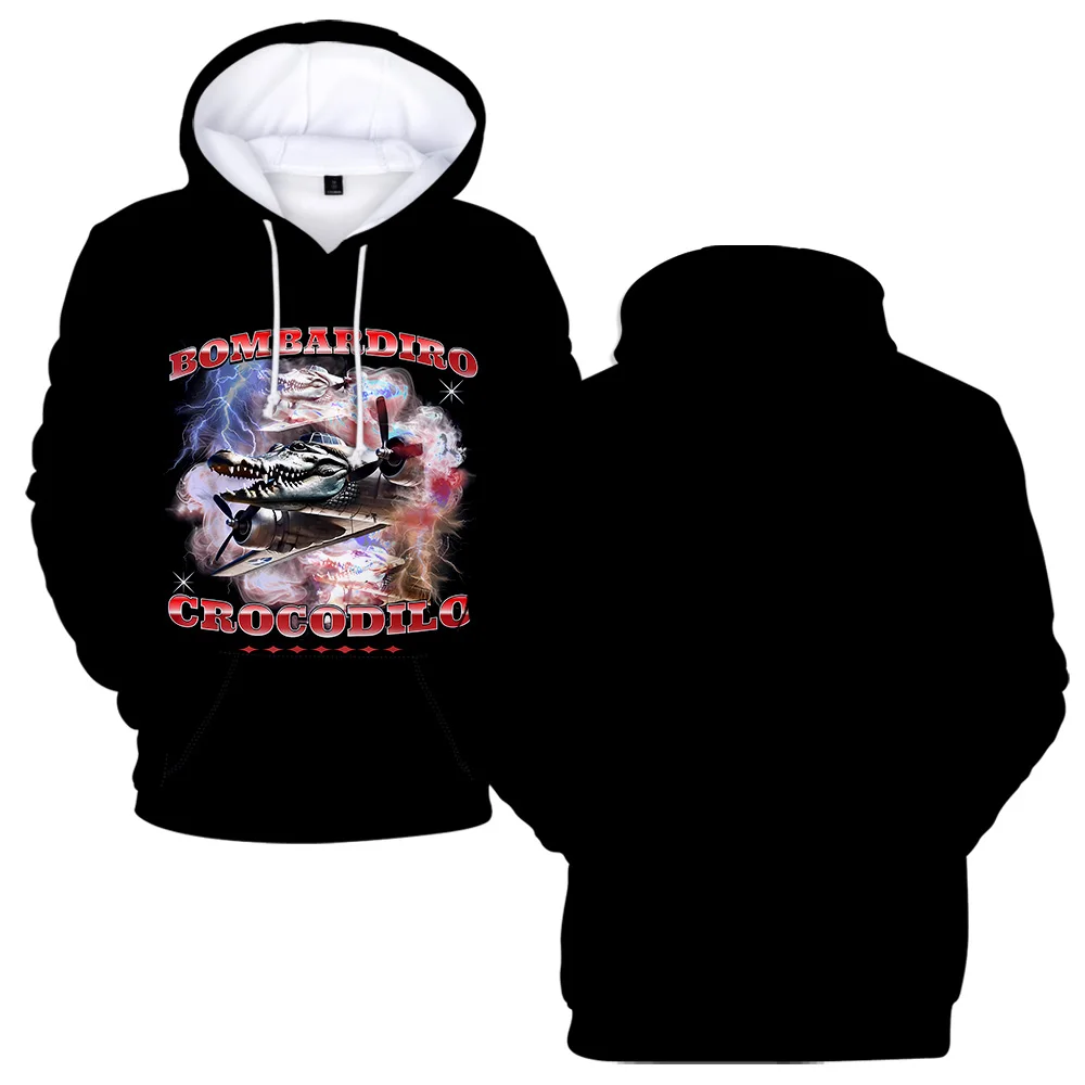 

Итальянский Brainrot Tralalero Tralala Tung Tung Tung Sahur Bombardiro Crocodilo Brr Brr Patabim Meme Женская/мужская толстовка с капюшоном