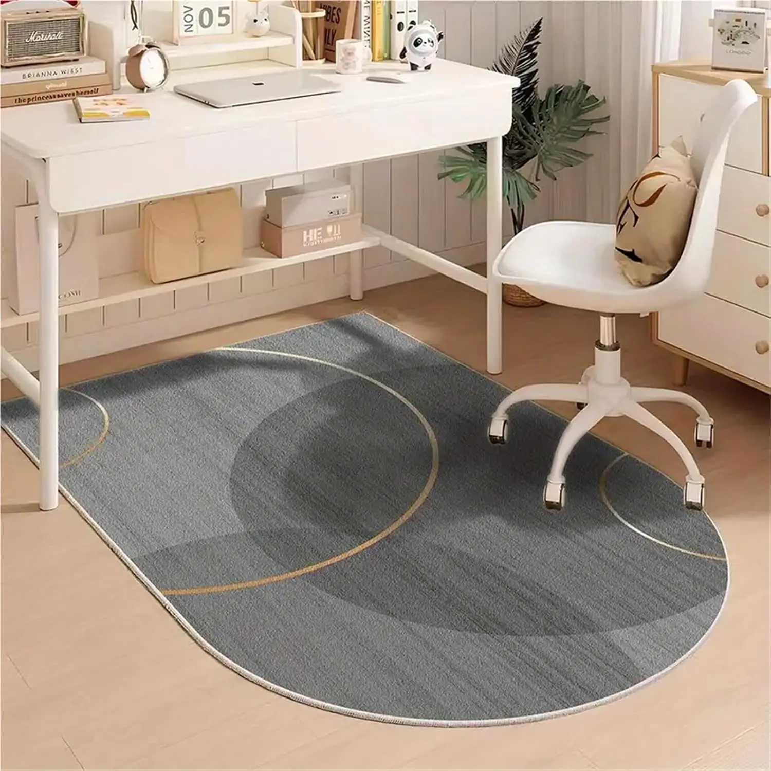 VIKAMA Office Chair Mat for Hardwood Floor Non Slip Desk Chair Mat Anti-Scratch Computer Gaming Rolling Chair Desk Mat Protect