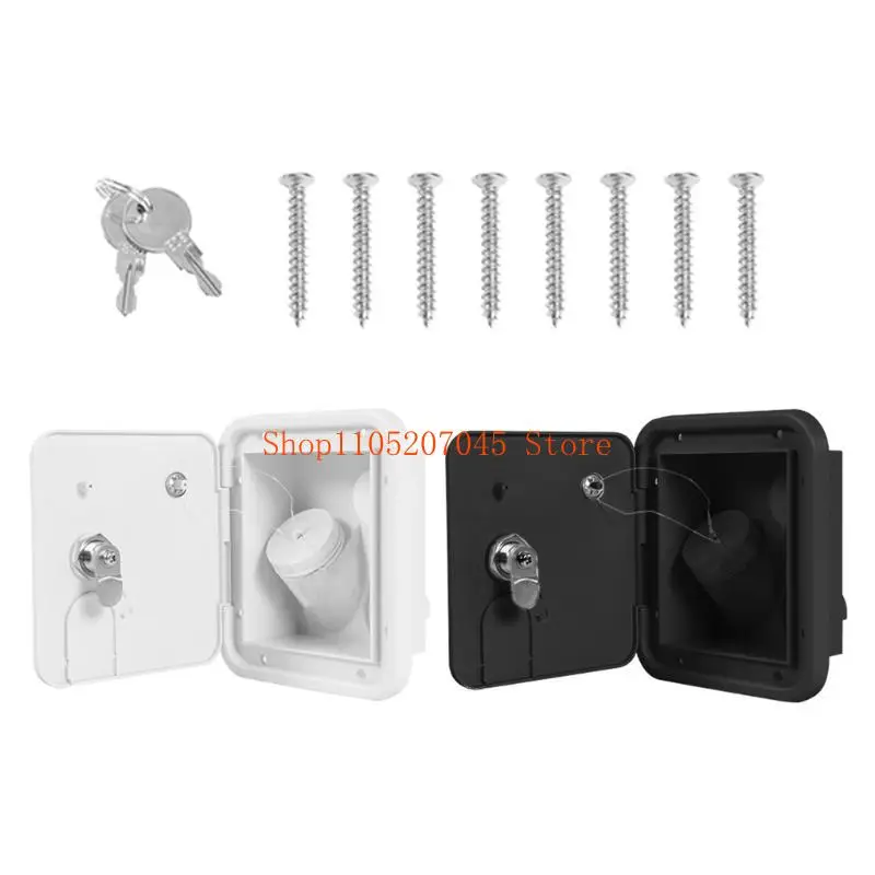 Water Inlets Gravity Water Inlets FillerCaps with 2 Key,LeakproofCaravans Locking Fresh Water Inlets Hatches