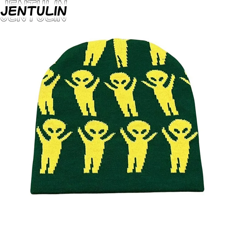 Czapka zimowa 2025, ciepła, typu beanie, damska i męska, wzór Y2K, czapka outdoorowa, czapka narciarska, czapka na zimno, hip-hopowa czapka rowerowa, czapka dziergana, prezent