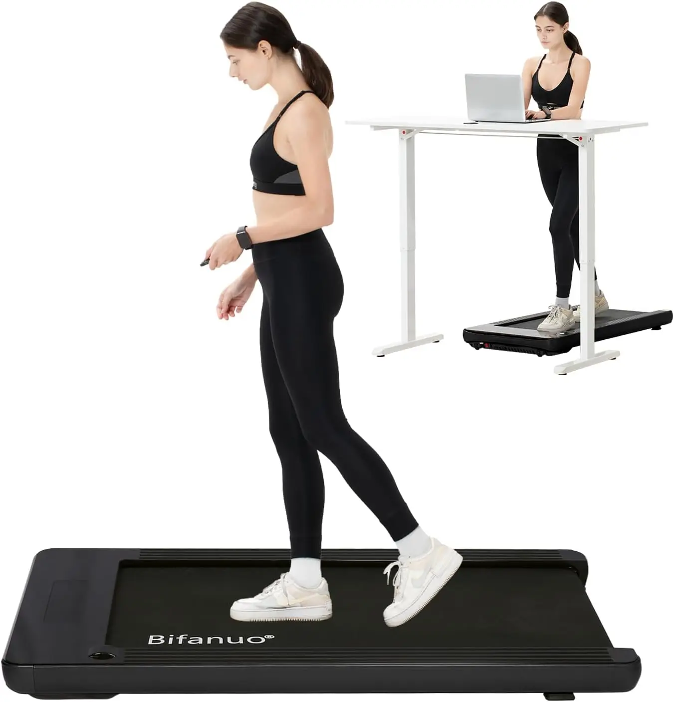 

Desk Treadmill, 2.25HP Walking Treadmill with 265lbs Weight Capacity, Portable Walking Pad Design, Desk Treadmill for Home