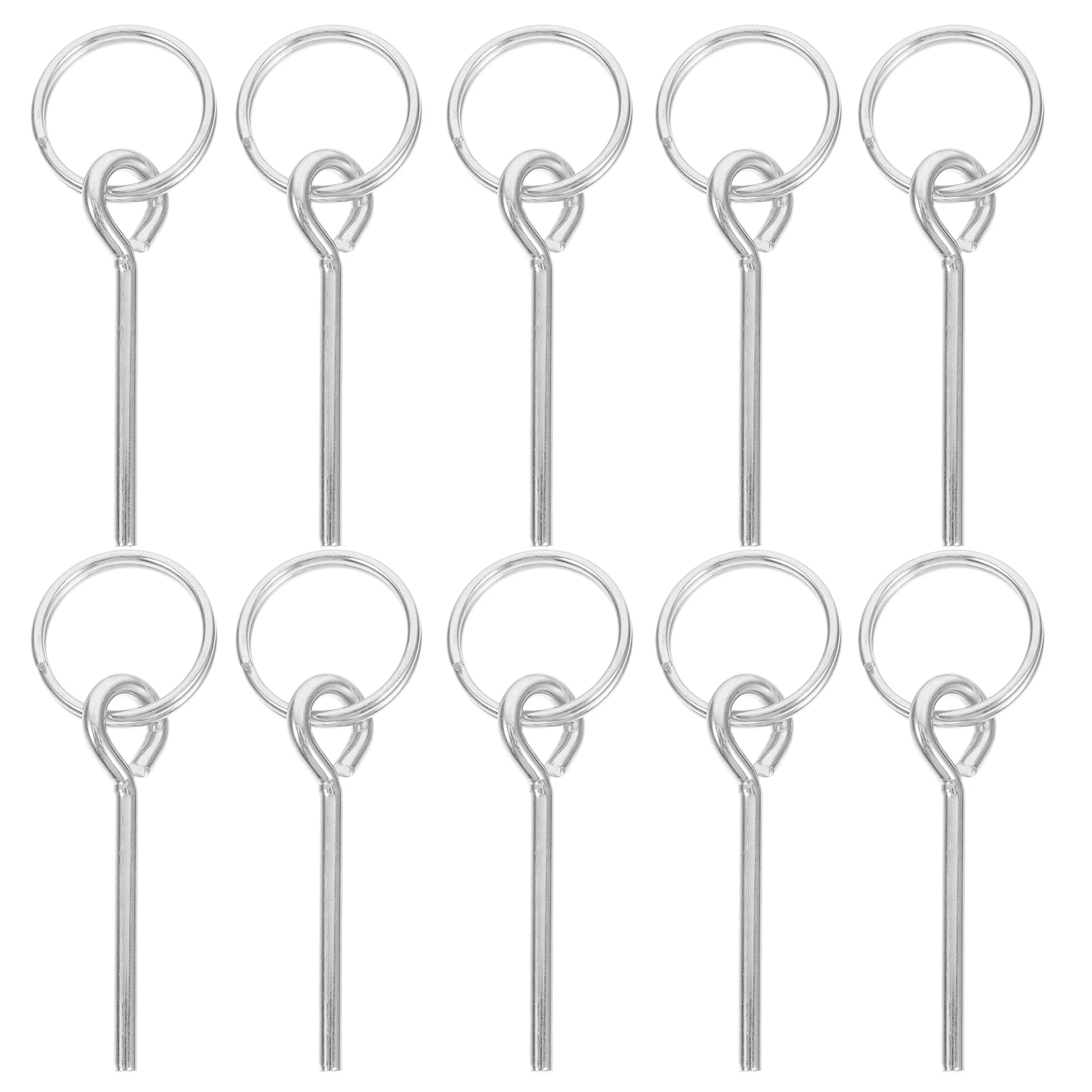 

10Pcs Tent Connectors Galvanized Iron Durable Pins Quick Connect Secure Fastening Camping Fishing Beach Outdoor Repair