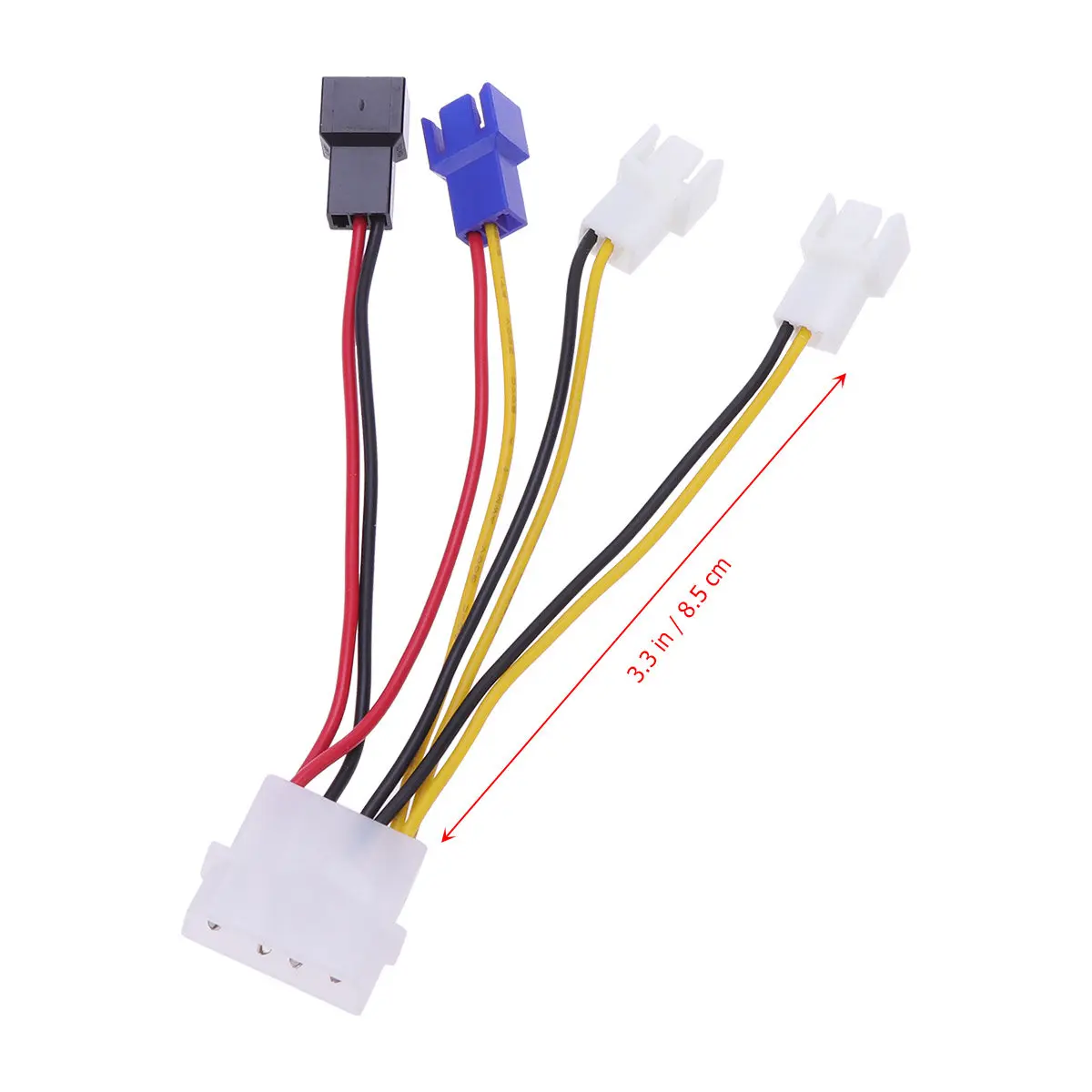 4 Pin to 3 Pin Pc Fan Resistor Wire for CPU Cooler Noise Suppression Speed Reduction Cooling Performance Enhancement Extension