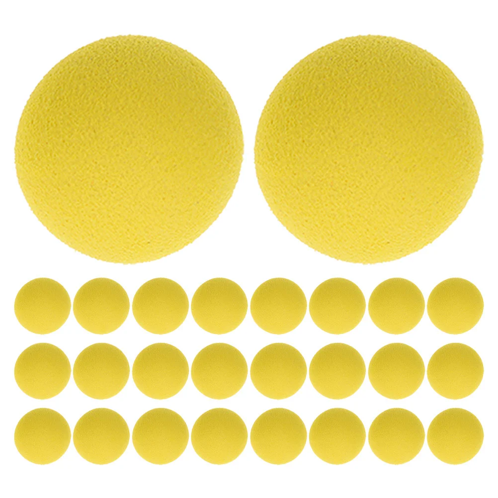 

48pcs Yellow Eva Foam Launch Balls For Kids Small Round Balls For Game Play Launch Balls Party Games Fun Playing Balls For Child