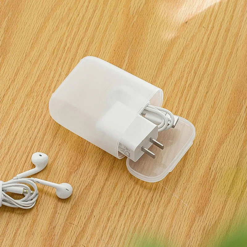 Caja de almacenamiento de cables de viaje, caja de almacenamiento portátil para auriculares enrollados, cargador de Cable, cajón de clasificación con cubierta, soporte para maquillaje y lápiz labial