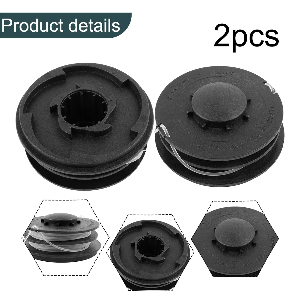Replacement Trimmer Heads with Line for GC ET 4530 2 Pack 1.4mm Dual Line 10M Length Each for Efficient Lawn Care