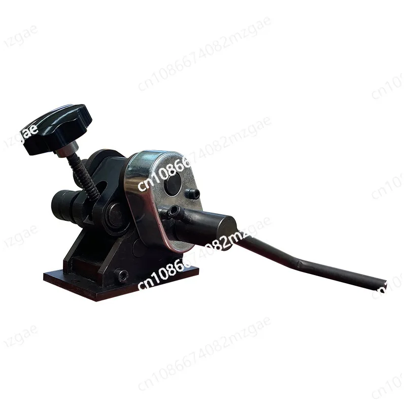 Small hand-cranked three-roll pipe bender PR-3 rounding machine, roller diameter 32mm, suitable for round steel flat steel