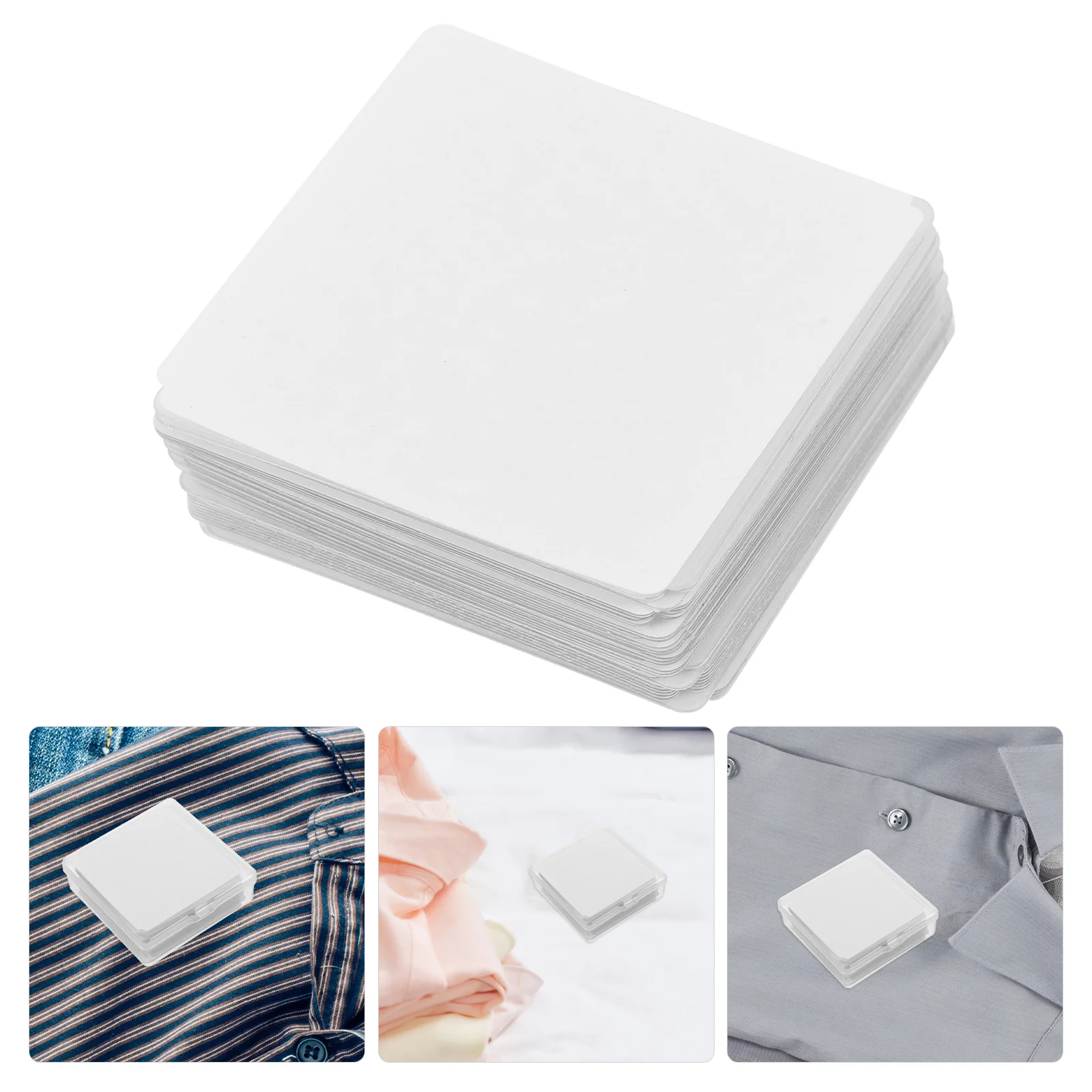 80 шт., воротник рубашки из ПВХ, поддерживающие наклейки для воротника без завитков, формирователь краев против деформации для классических рубашек для мужчин и женщин