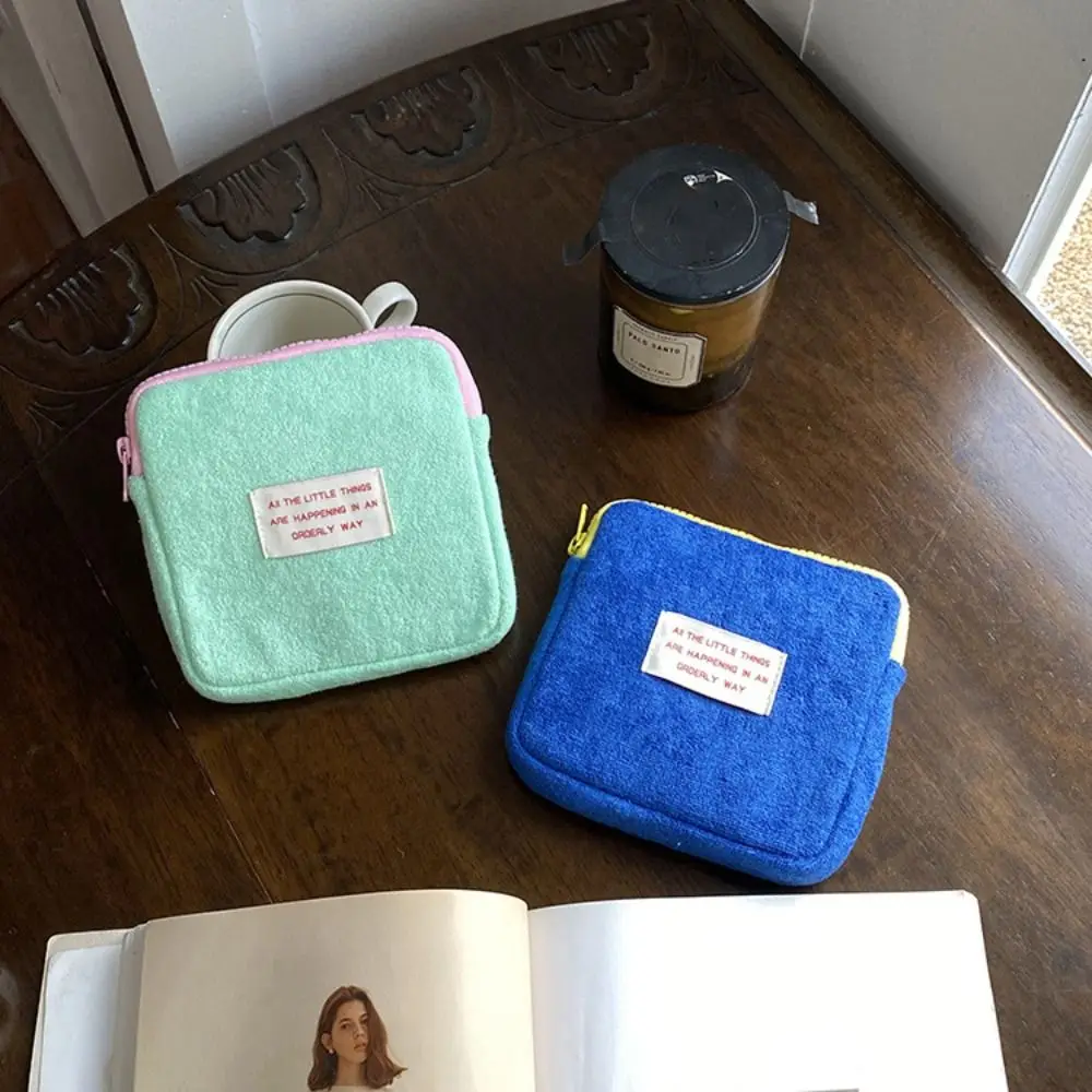 

Korean Style Sanitary Napkin Storage Bag Cloth Data Cable Storage Bag Cosmetic Bag Coin Purse Jewelry Organizer