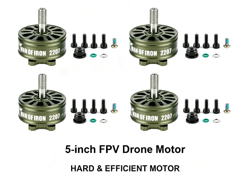 4 SZT. SILNIK BEZSZCZOTKOWY SIRIUS MAN OF IRON 2207 v2.0 1950KV 2050KV 2150KV 5 CALI 6 CALI DO DRONÓW FPV, DRONÓW WYŚCIGOWYCH, FREESTYLE, DŁUGODROŻNYCH