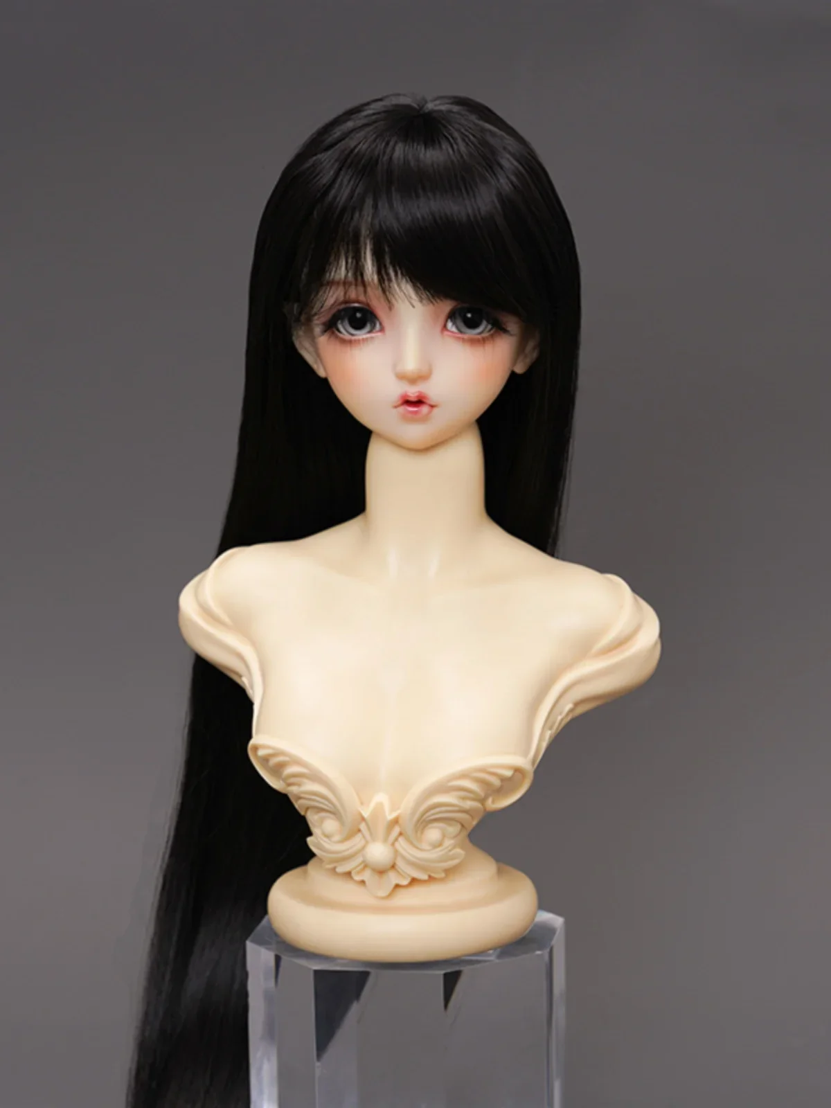 วิกผมตุ๊กตา BJD 1/3 1/4 1/6สำหรับตุ๊กตา BJD 60/45/30cm ของเล่นแต่งตัวผมยาวตรงหน้าม้าเพลย์เฮาส์เครื่องประดับตุ๊กตาไม่มีตุ๊กตา