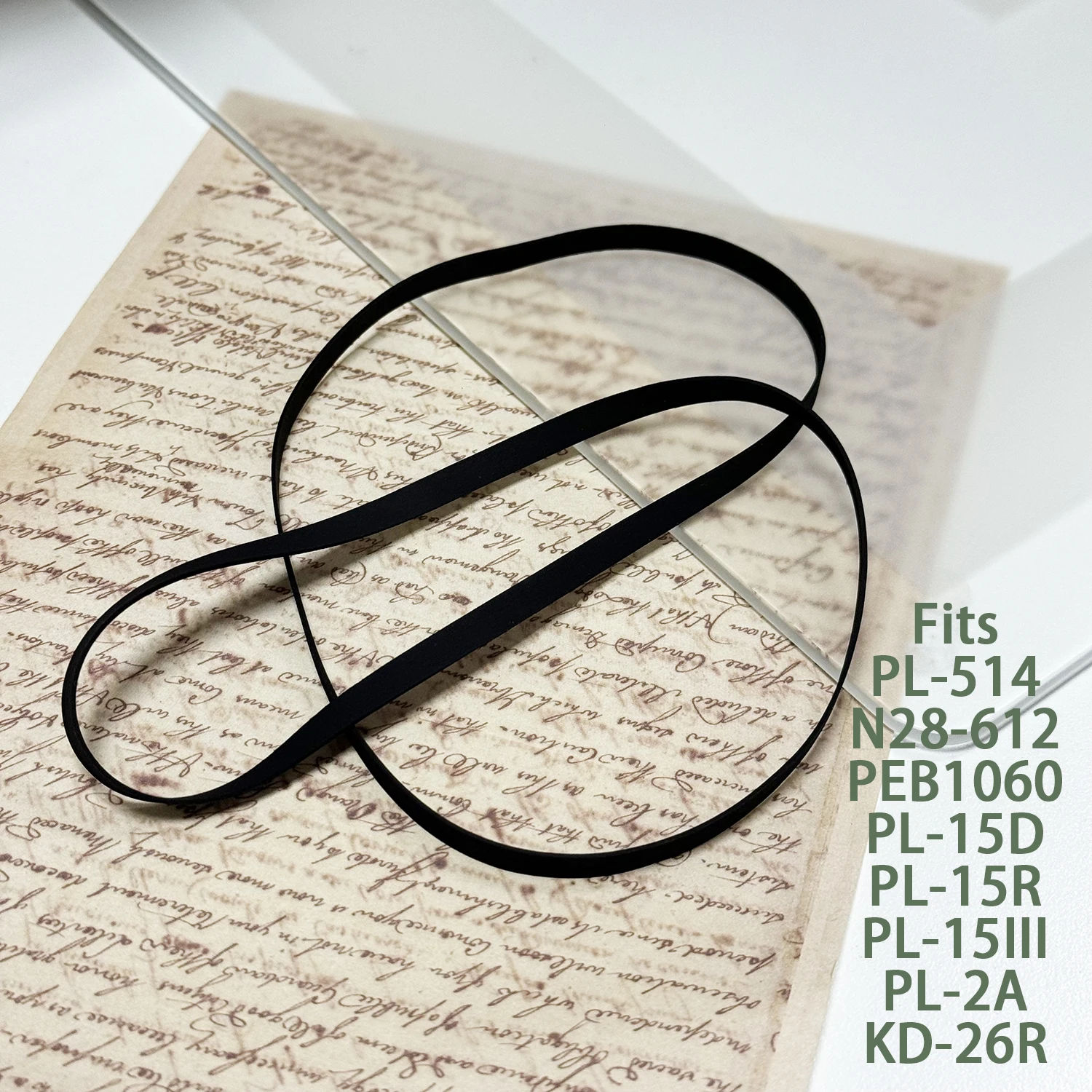 Flat Drive Belt Fits Pioneer PL-514 N28-612 PEB1060 PL-15D PL-15R PL-15III PL-2A KD-26R Turntable Platter Belt Repair