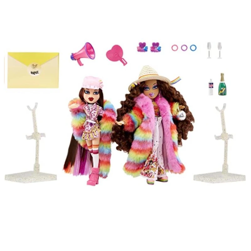 Original Bratz Doll Jimmy Paul Co Branded Special Edition Double Doll Fashion Dressup Dolls Accessories Girls Play House Toys