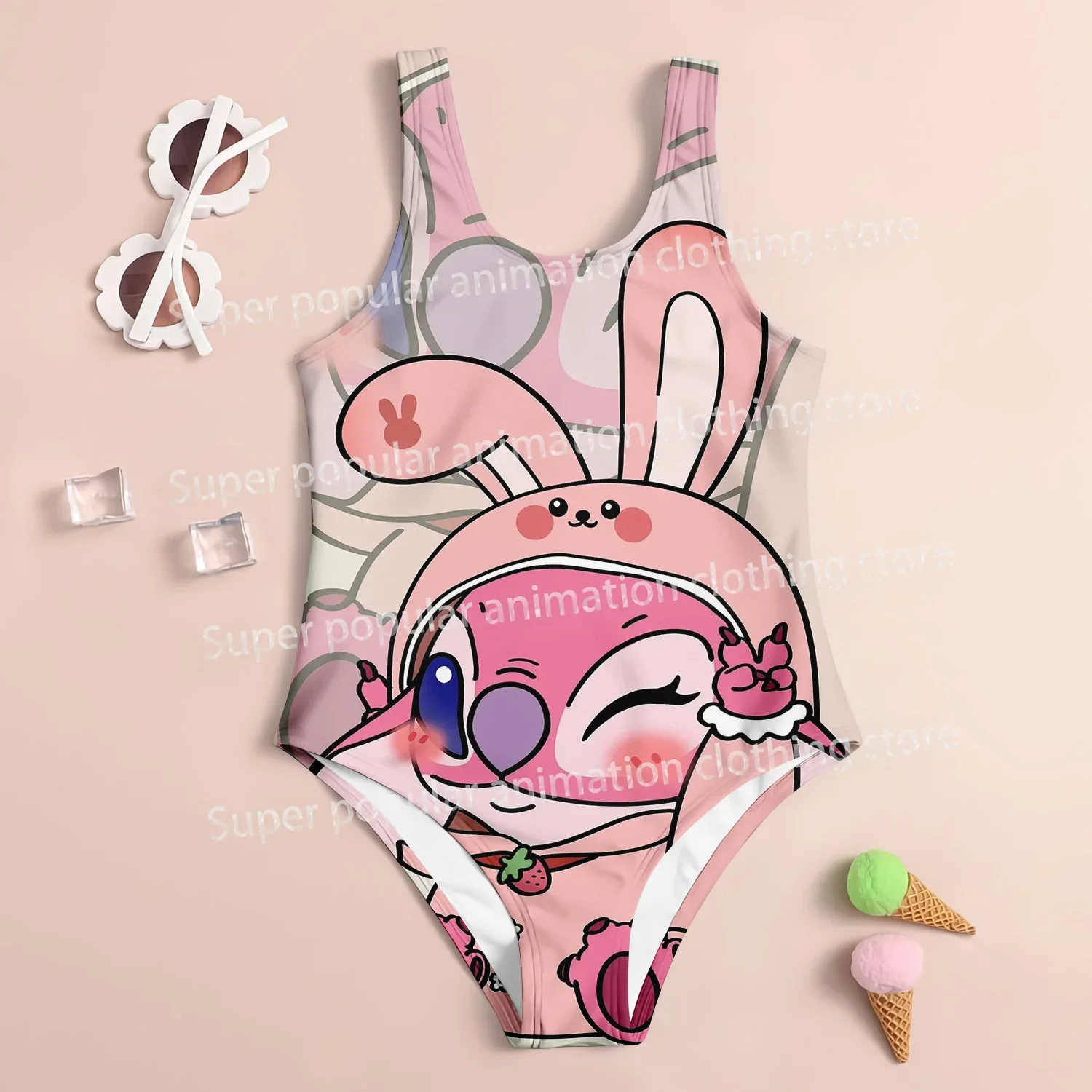 

Купальники с героями мультфильмов, 2520, 3D принт для девочек и детей, полиэстер, быстросохнущая защита от ультрафиолета, летний пляжный милый модный комплект для родителей и детей