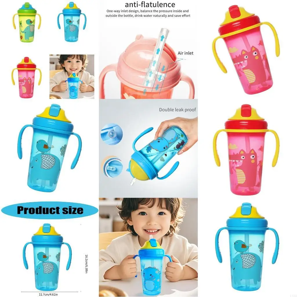 

Cartoon Baby Learn to Drinking Cup Anti Choking Water Bottle Safe and Portable L8RB