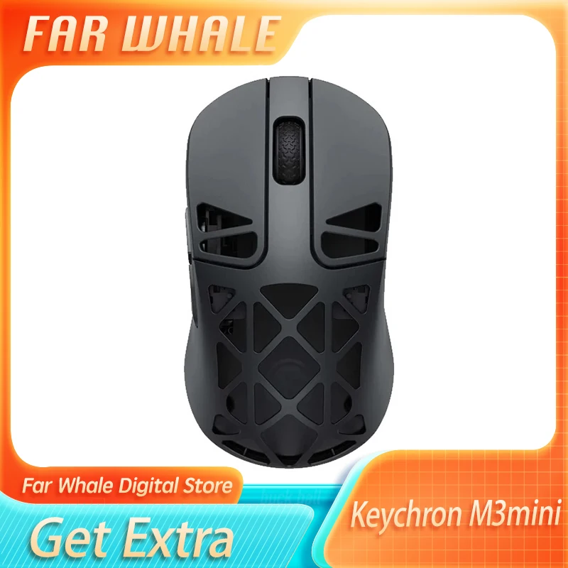 Keychron M3mini Wireless Mouse Magnesium Alloy Three-Mode 4k E-Sports Mouse Custom Paw3395 Light Weight Mouse For Gamer Gifts