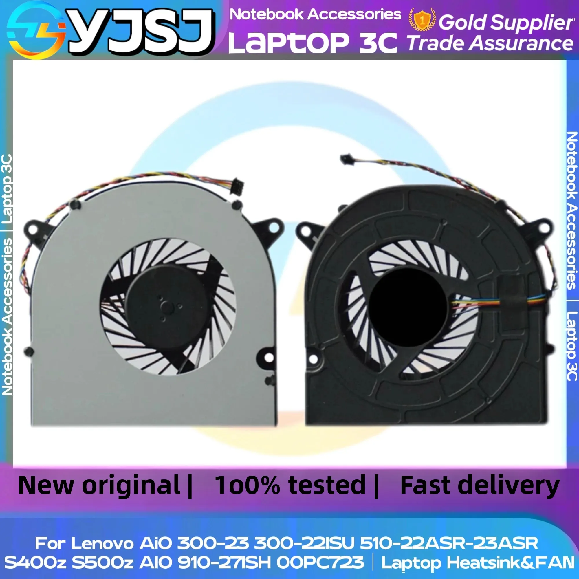 

New Original Laptop CPU Cooling Fan Cooler For Lenovo AiO 300-23 300-22ISU 510-22ASR-23ASR S400z S500z AIO 910-27ISH 00PC723