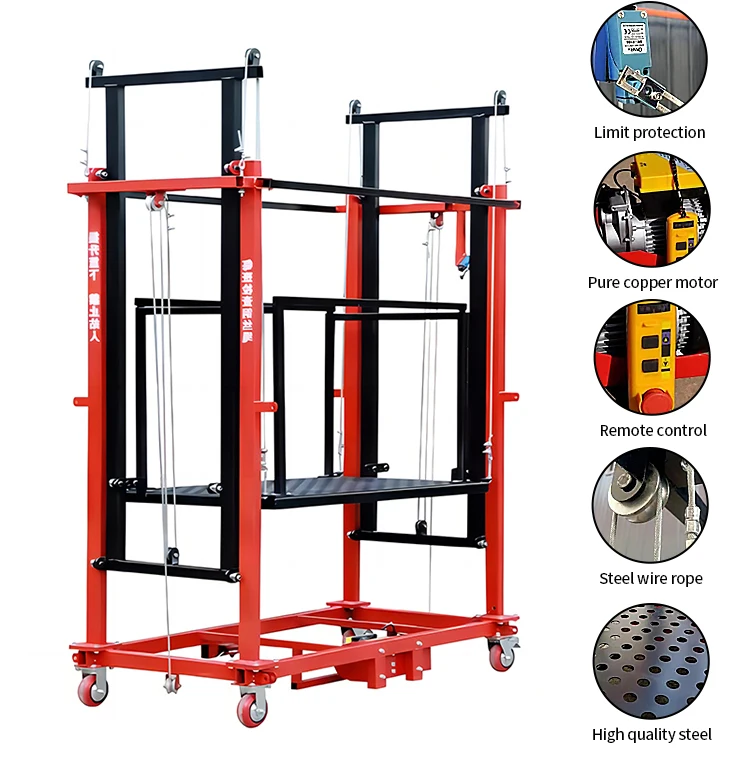 Hot Sales Scaffolding Mobile Lifter Electric Motorized Lifting Scaffolding Platform