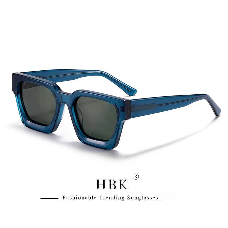 HBK Marke Mode TAC Acetat Quadrat Sonnenbrille Männer Polarisierte Hohe Qualität Fahren Sonnenbrille Frauen Designer Oculos Uv400 Fall – Detail 7