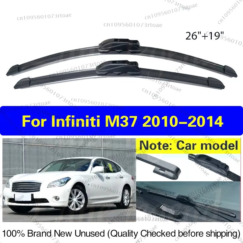 

Car Wiper For INFINITI M37 2010 2011 2012 2013 2014 Front Wiper Blades Soft Rubber Windscreen Wipers Auto Windshield 26"+19"