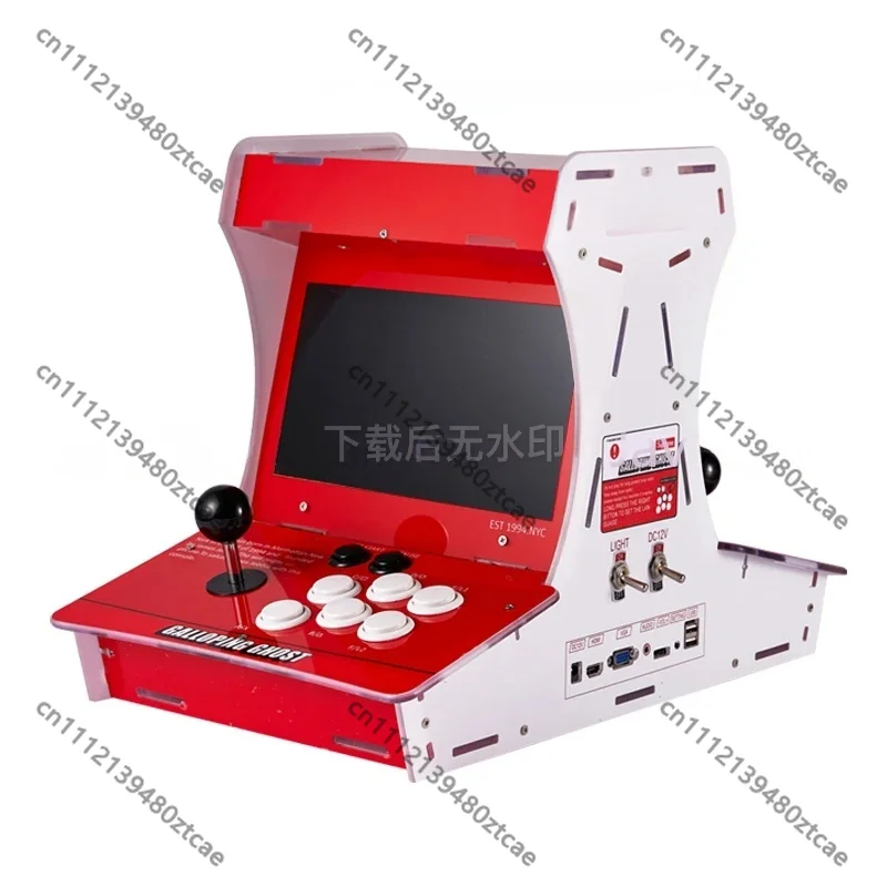 Dual Player Mini Arcade Joystick Console, Desktop All-in-One Nostalgic Fighting Game Machine