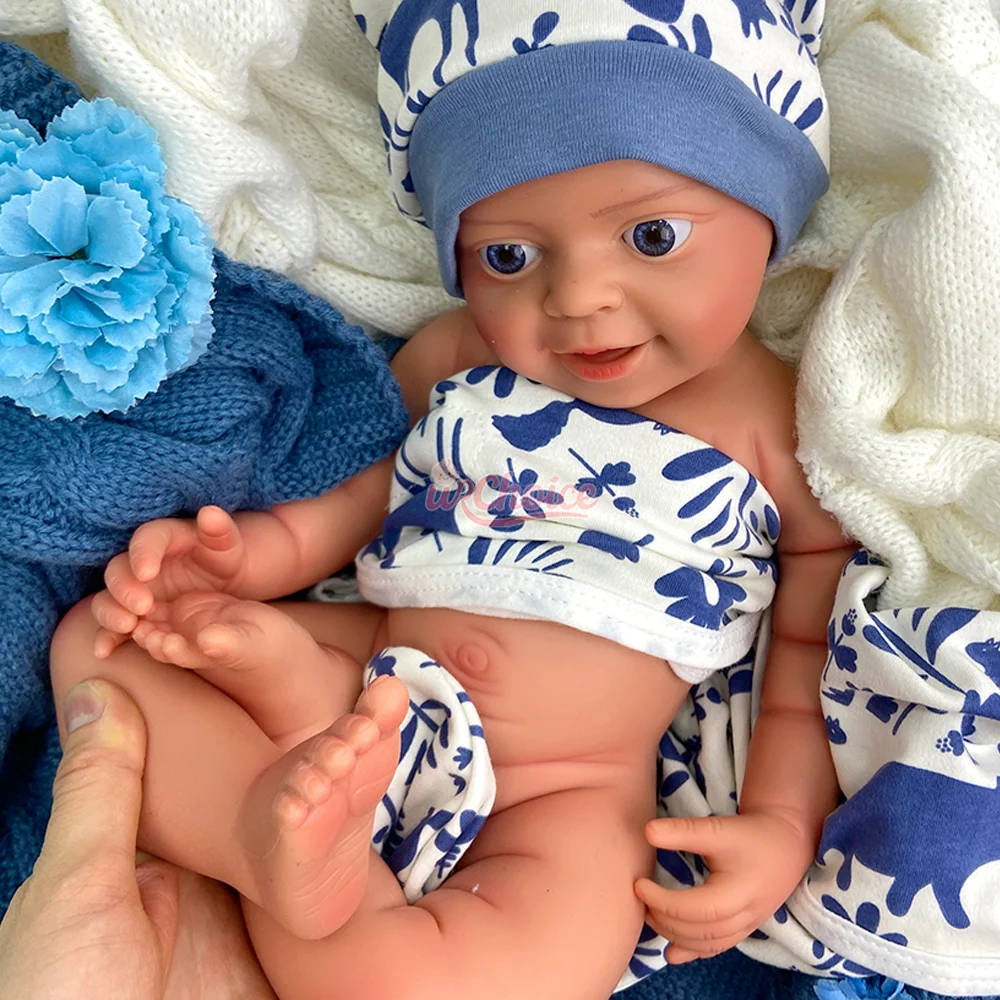 Muñeco de bebé renacido de silicona de 45 cm, adorable, lavable, con boca abierta, realista, regalo para mamás coleccionistas.