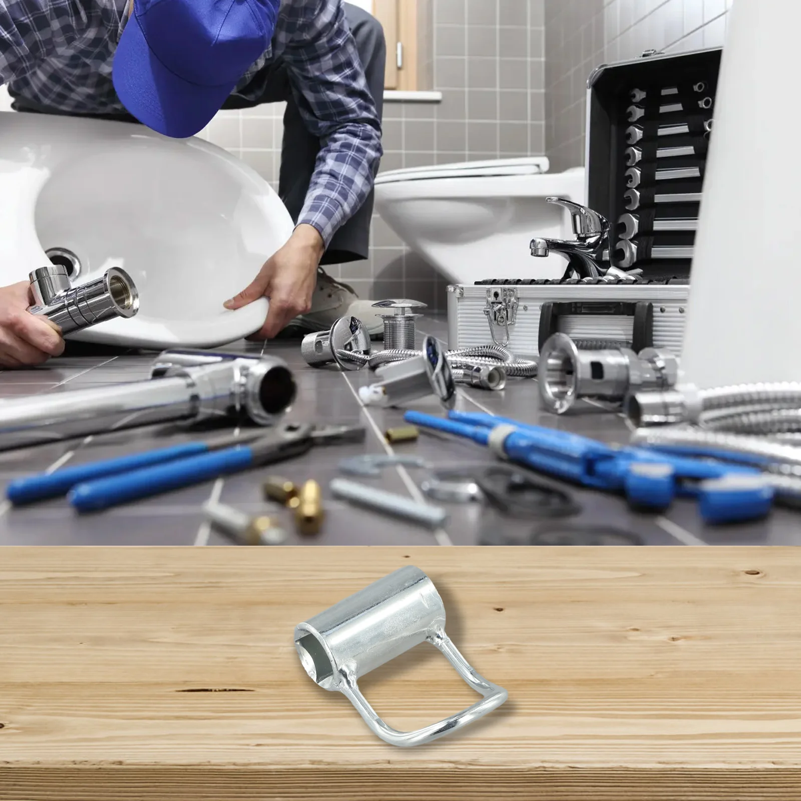 Compact Angle Valve Wrench for 1/2 in and 3/4 in Pipe Great for Faucet Valve Core Assembly and Disassembly in Small Spaces