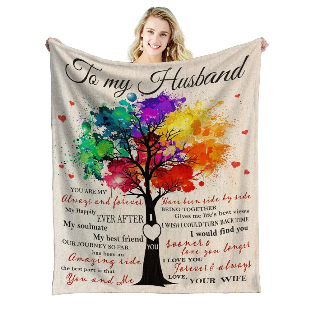 

Personalized Romantic Blanket For My Husband You are the Love of My Life Man Couple Blanket Valentine Custom Name