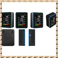 A003 5 In 1 Air Quality Monitor TVOC HCHO Temperature Humidity CO2 Meter, USB Rechargeable CO2 Detector